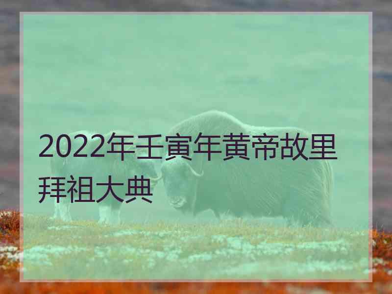 2022年壬寅年黄帝故里拜祖大典