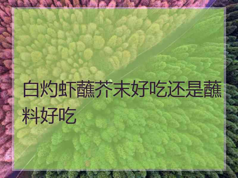 白灼虾蘸芥末好吃还是蘸料好吃