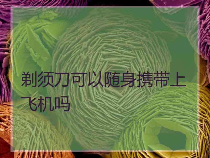 剃须刀可以随身携带上飞机吗