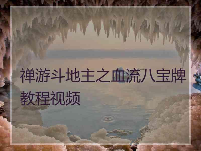 禅游斗地主之血流八宝牌教程视频