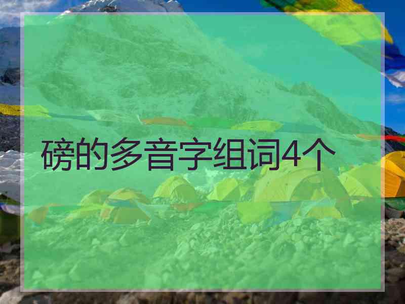 磅的多音字组词4个