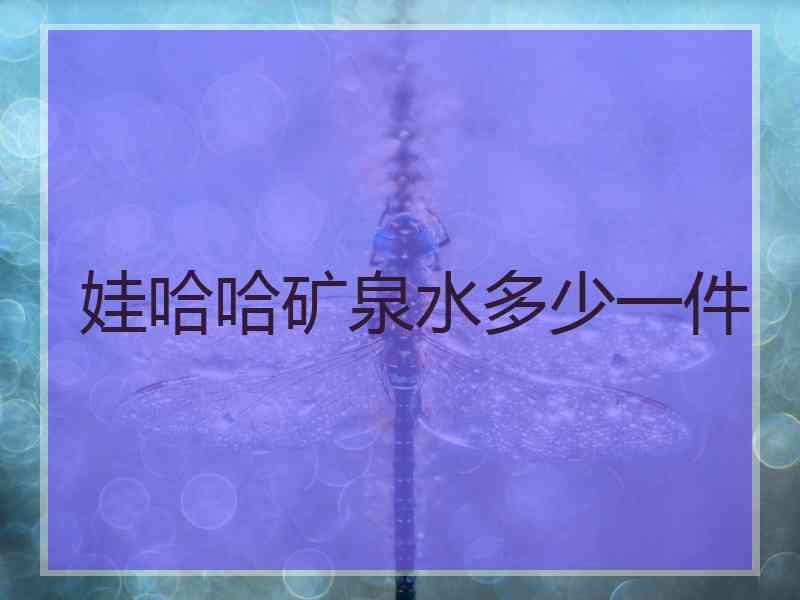 娃哈哈矿泉水多少一件