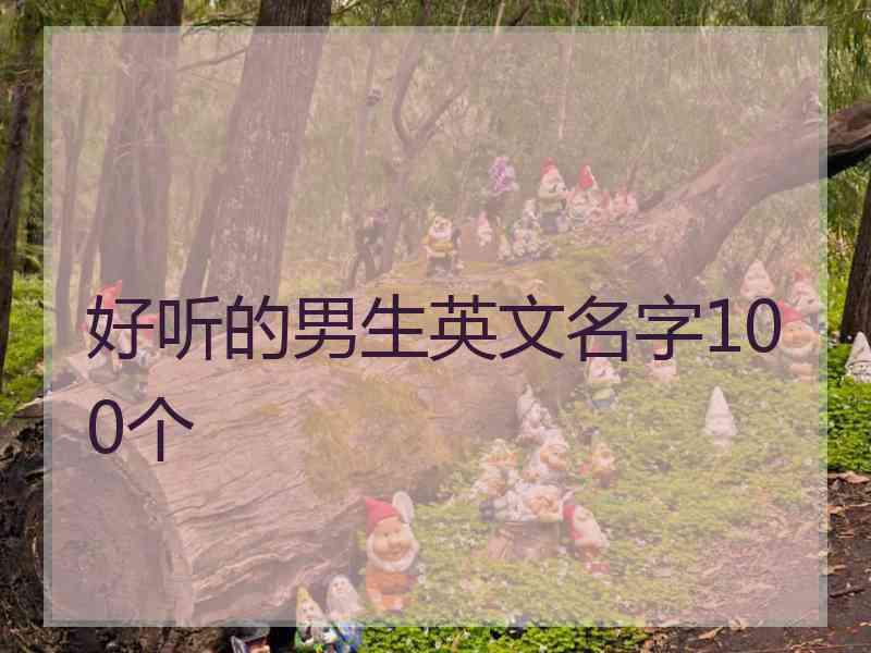 好听的男生英文名字100个