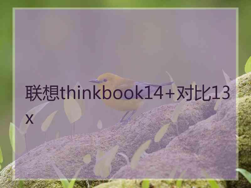 联想thinkbook14+对比13x