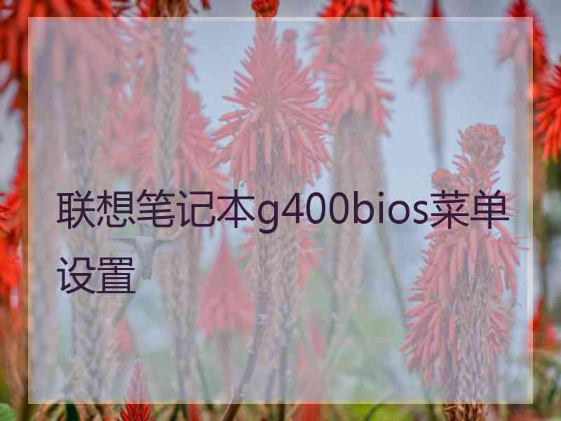 联想笔记本g400bios菜单设置