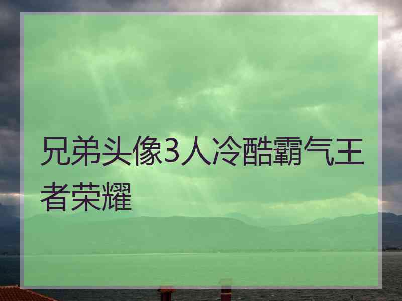 兄弟头像3人冷酷霸气王者荣耀