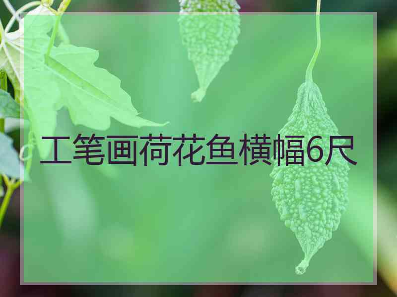 工笔画荷花鱼横幅6尺