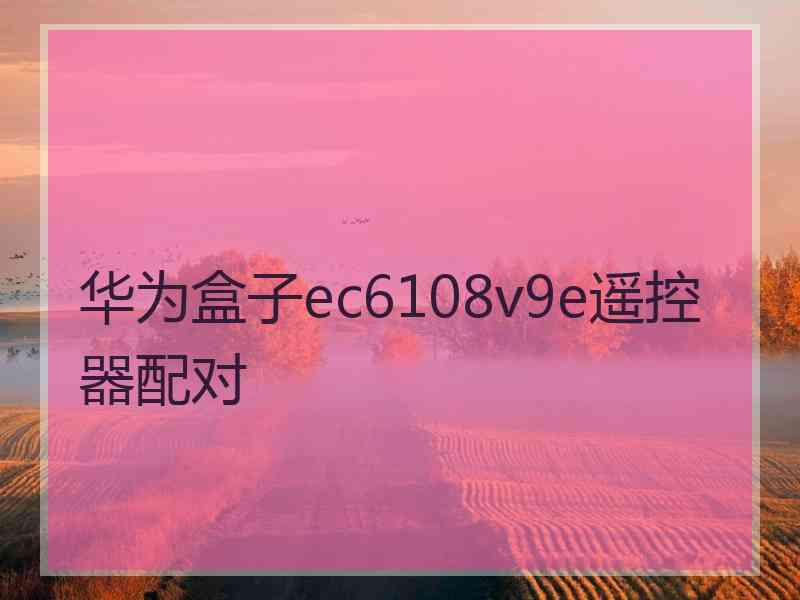 华为盒子ec6108v9e遥控器配对