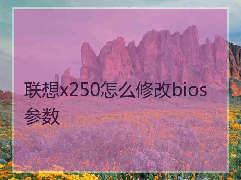 联想x250怎么修改bios参数