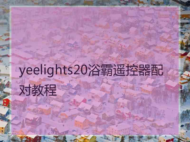 yeelights20浴霸遥控器配对教程