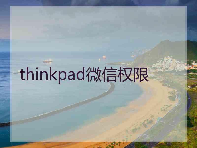 thinkpad微信权限