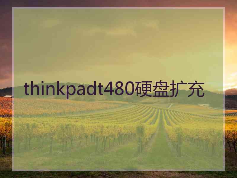 thinkpadt480硬盘扩充