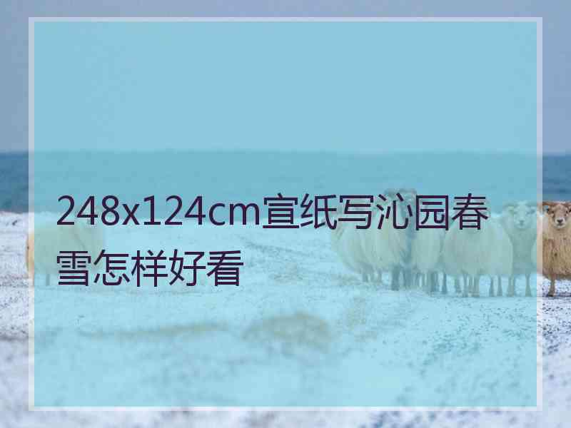 248x124cm宣纸写沁园春雪怎样好看