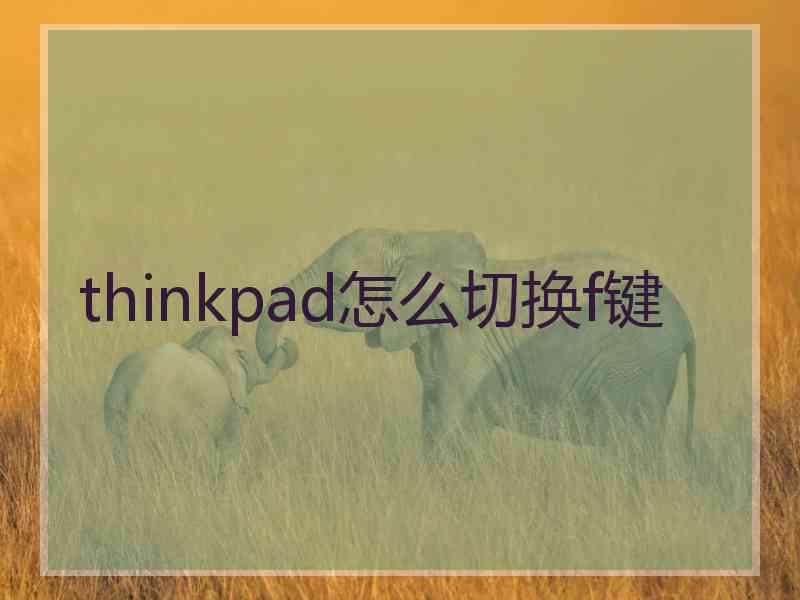 thinkpad怎么切换f键