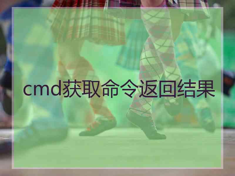 cmd获取命令返回结果