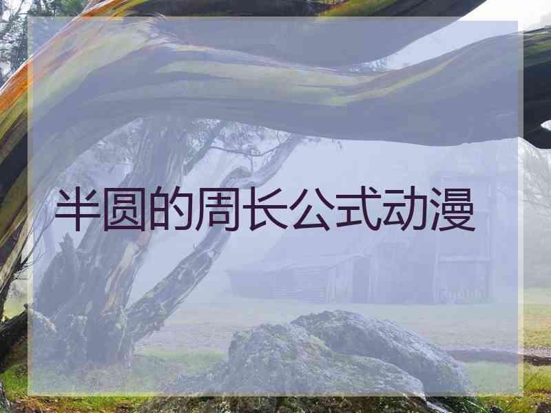 半圆的周长公式动漫