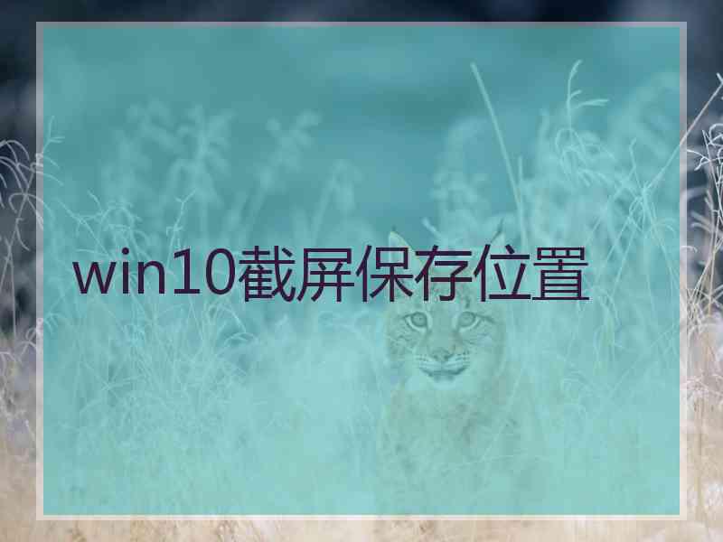 win10截屏保存位置