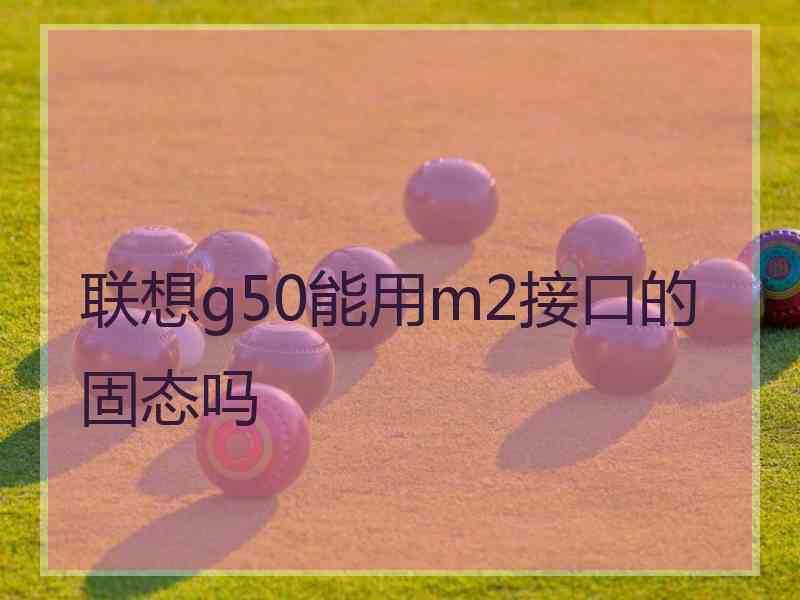 联想g50能用m2接口的固态吗