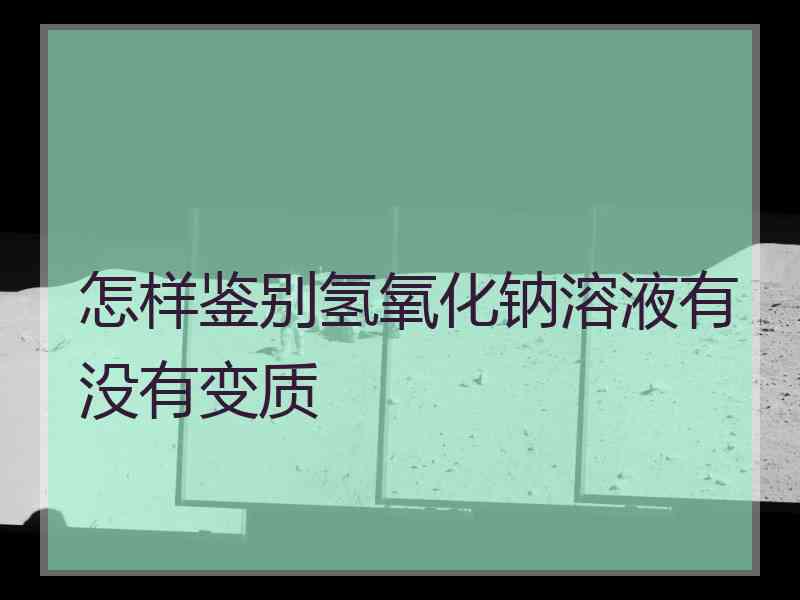 怎样鉴别氢氧化钠溶液有没有变质