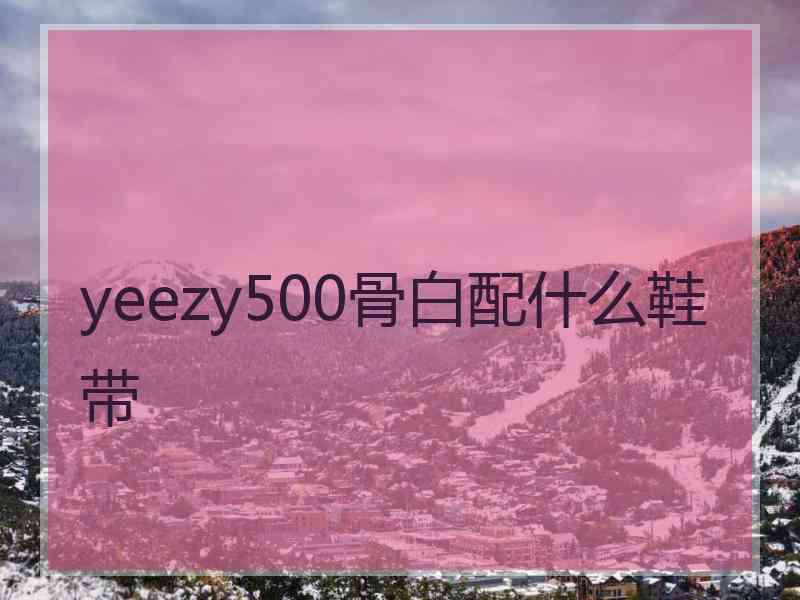 yeezy500骨白配什么鞋带