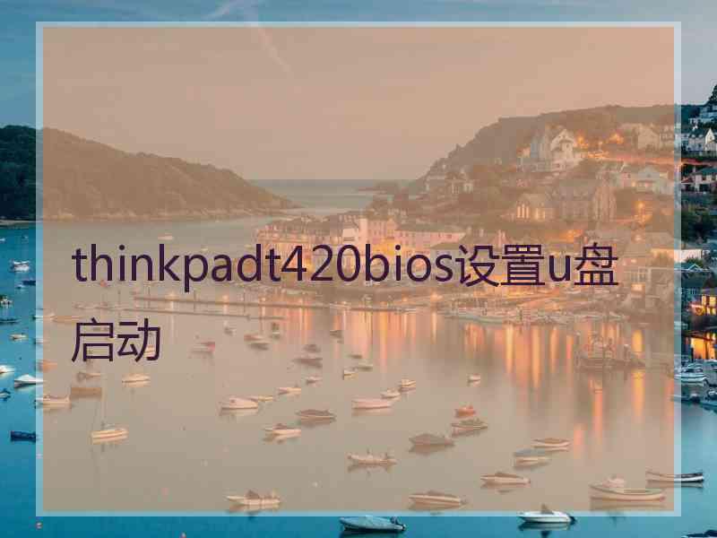 thinkpadt420bios设置u盘启动