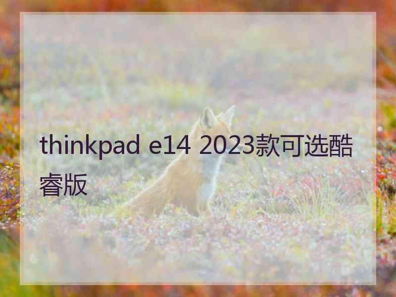 thinkpad e14 2023款可选酷睿版