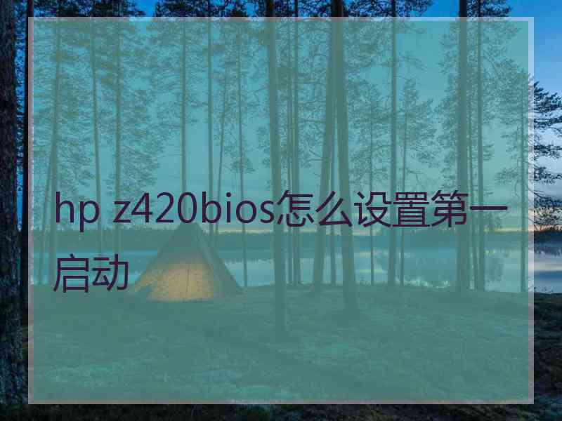 hp z420bios怎么设置第一启动