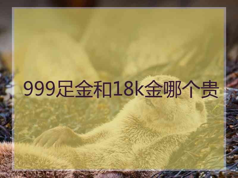 999足金和18k金哪个贵