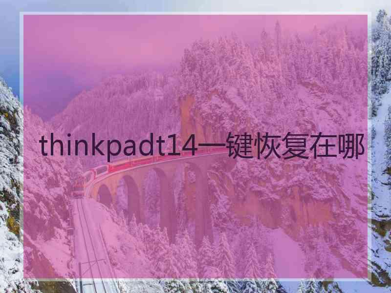 thinkpadt14一键恢复在哪