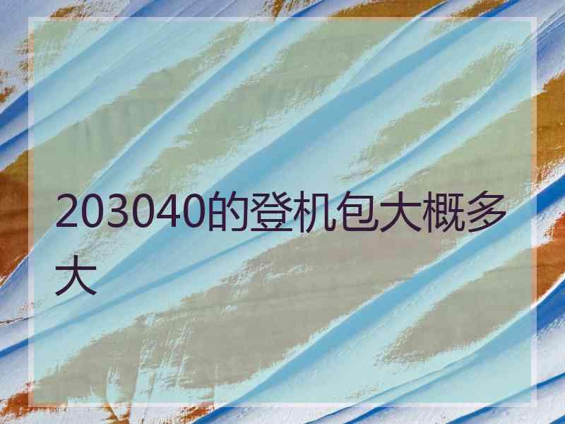 203040的登机包大概多大