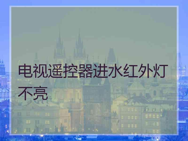 电视遥控器进水红外灯不亮