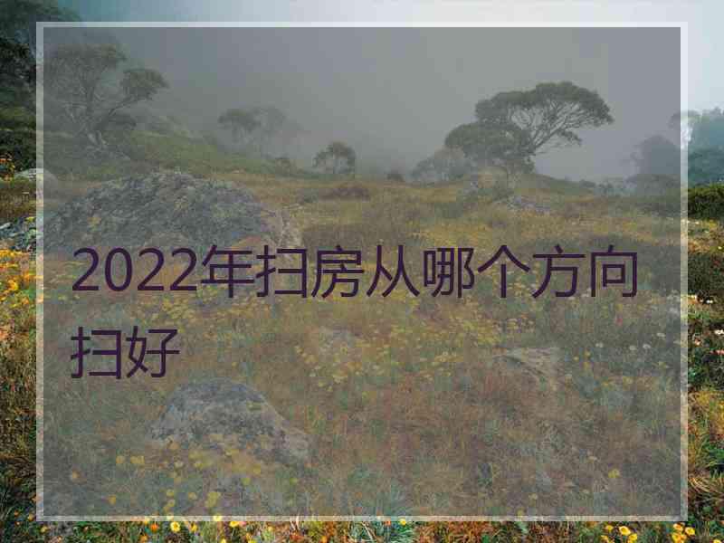 2022年扫房从哪个方向扫好