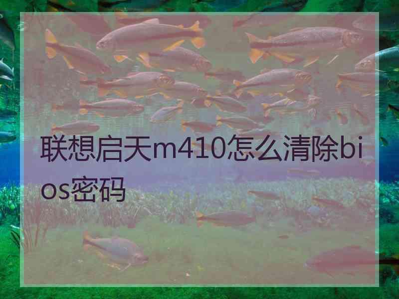 联想启天m410怎么清除bios密码