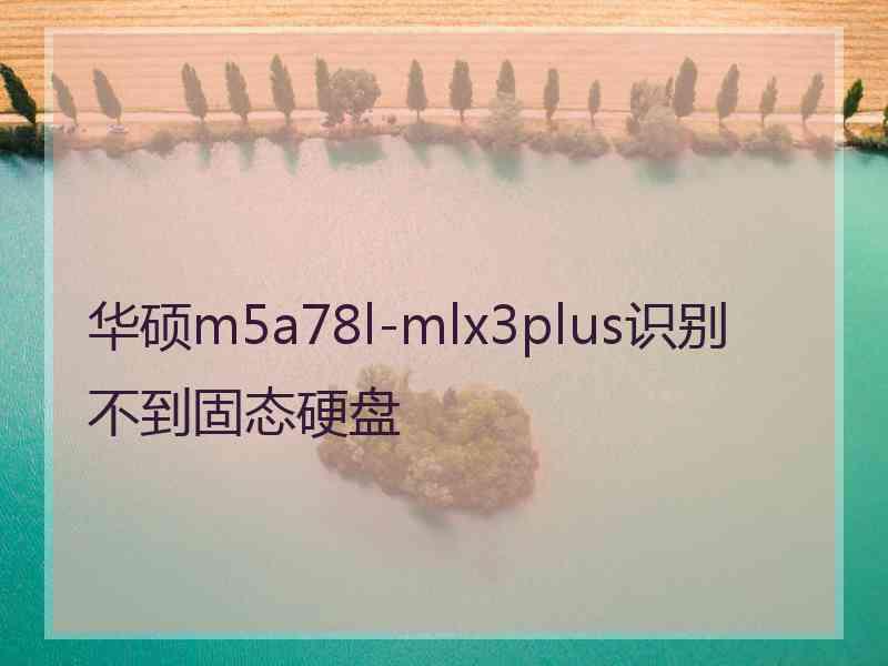 华硕m5a78l-mlx3plus识别不到固态硬盘