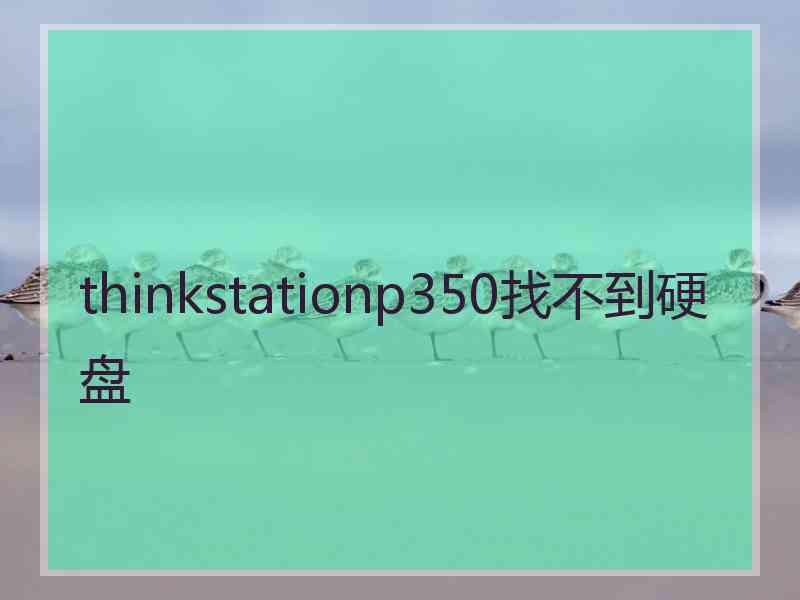 thinkstationp350找不到硬盘