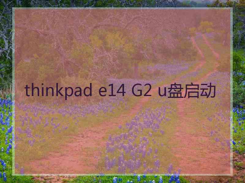 thinkpad e14 G2 u盘启动