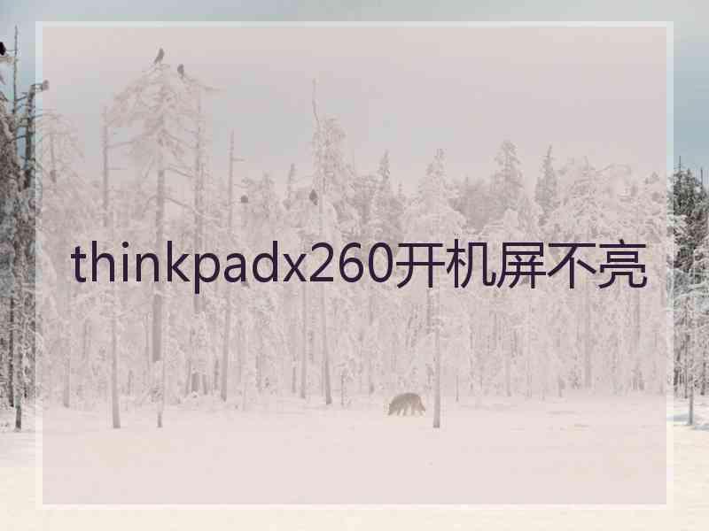 thinkpadx260开机屏不亮