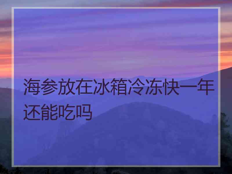 海参放在冰箱冷冻快一年还能吃吗