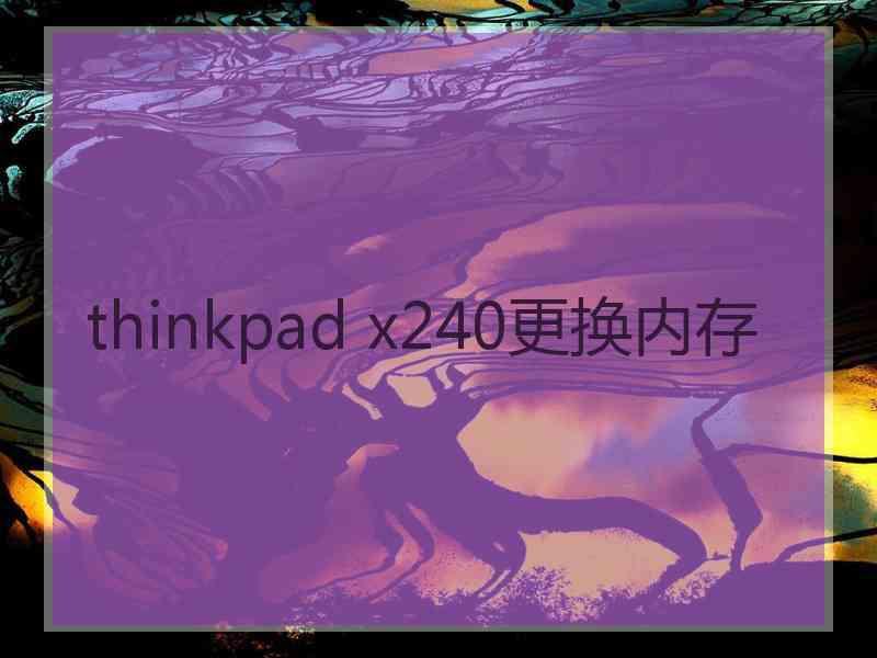 thinkpad x240更换内存