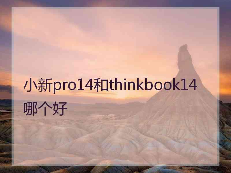 小新pro14和thinkbook14哪个好