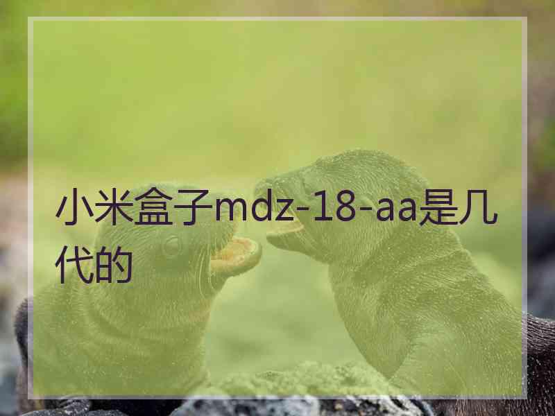 小米盒子mdz-18-aa是几代的