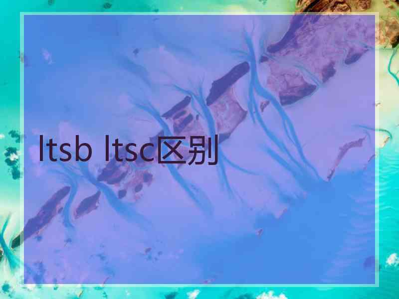 ltsb ltsc区别