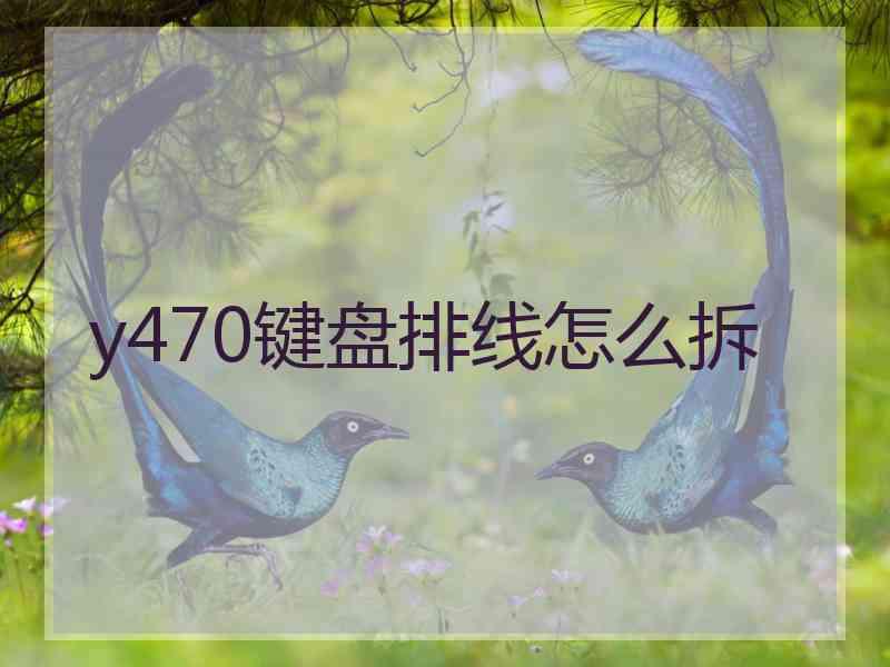 y470键盘排线怎么拆