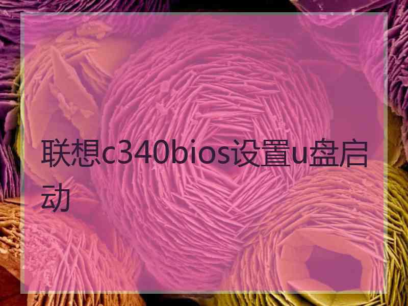 联想c340bios设置u盘启动