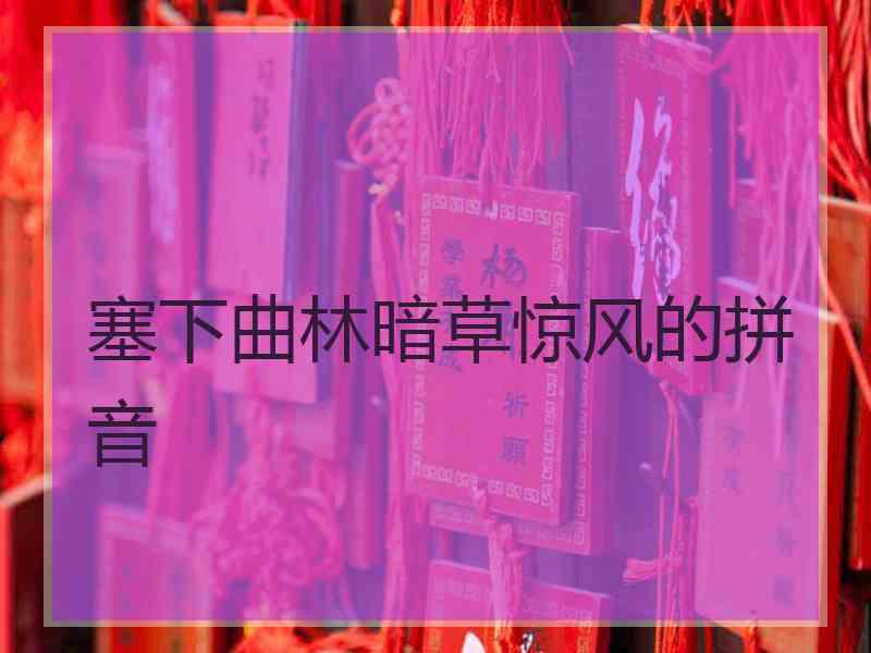 塞下曲林暗草惊风的拼音