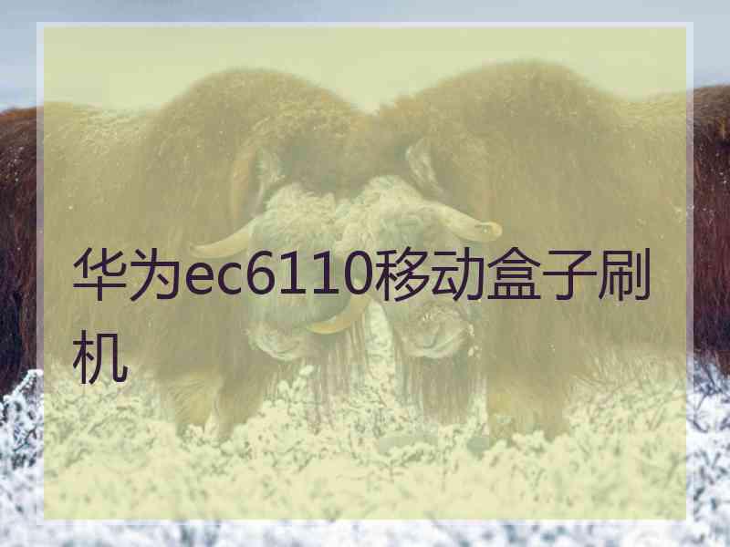 华为ec6110移动盒子刷机