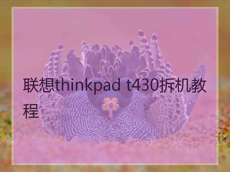 联想thinkpad t430拆机教程