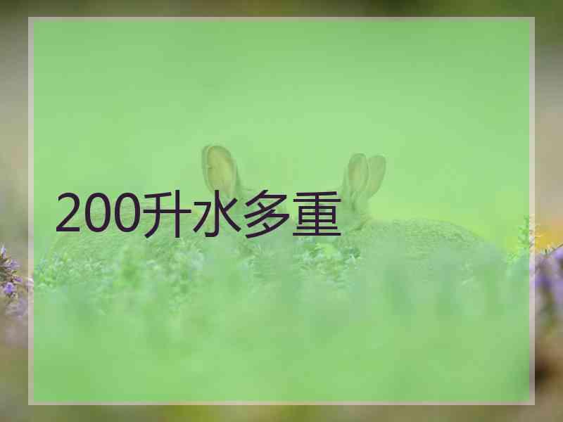 200升水多重