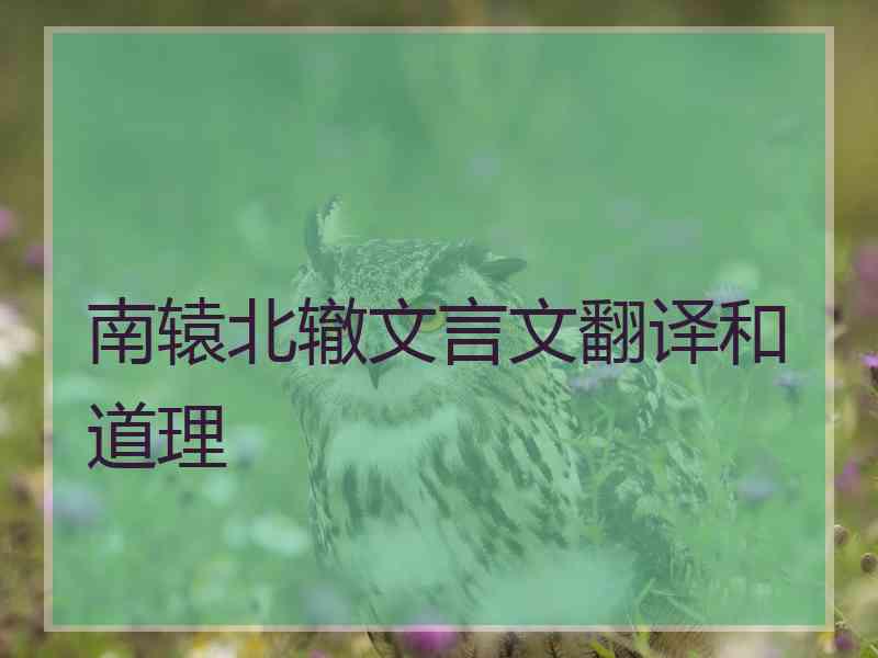 南辕北辙文言文翻译和道理