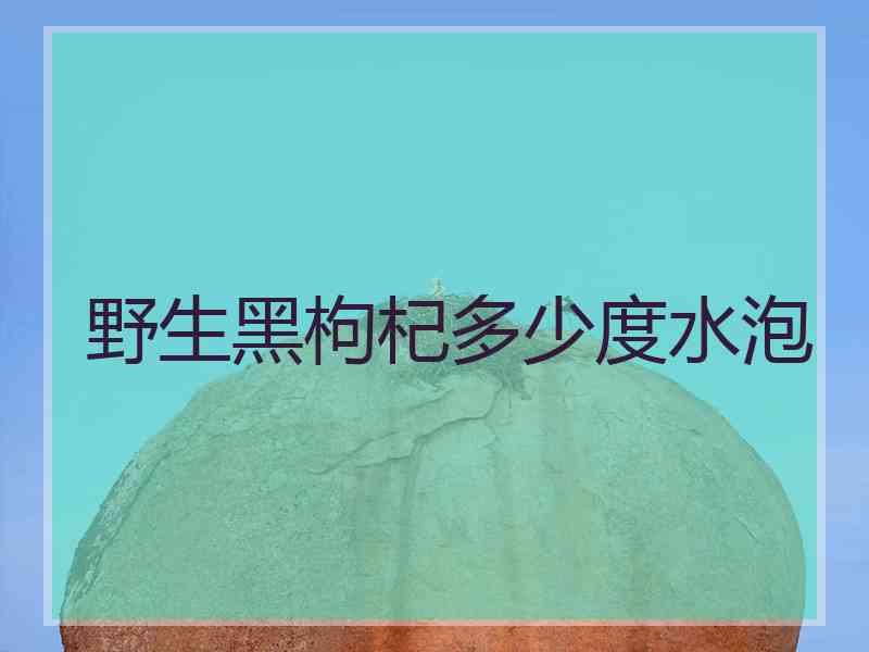 野生黑枸杞多少度水泡